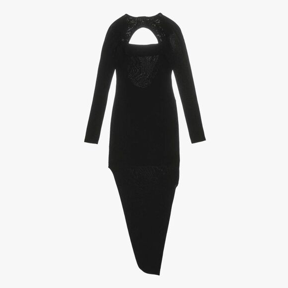 NWT Helmut Lang Midi Cut Out Black Dress - Picture 6 of 14